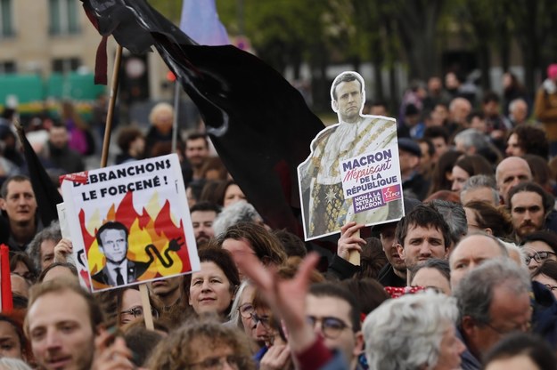 Poprzedni protest w Paryżu, który odbył się 6 kwietnia /Teresa Suarez /PAP/EPA