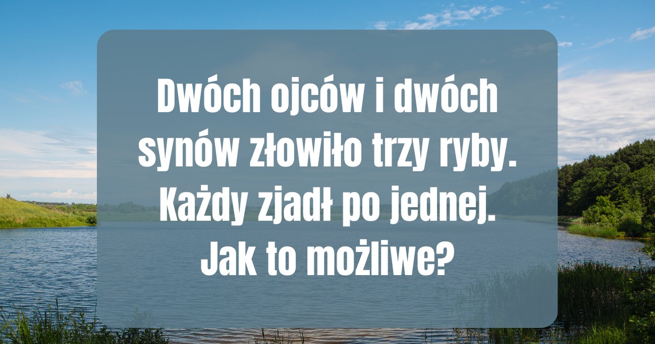Popularna zagadka logiczna. Czy w tym układzie komuś zabraknie ryby? /Canva Pro