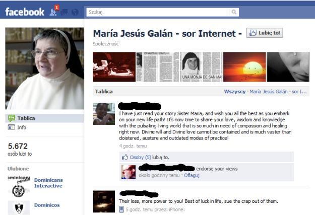 Popularność siostry Marii na Facebooku okazała się zbyt uciążliwa dla jej przełożonych z zakonu /materiały prasowe