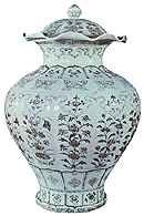Porcelana, waza chińska z epoki Yuan 1279-1368 /Encyklopedia Internautica