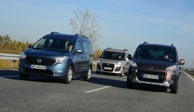 Porównanie: Dacia Dokker, Fiat Doblo, Peugeot Partner Tepee