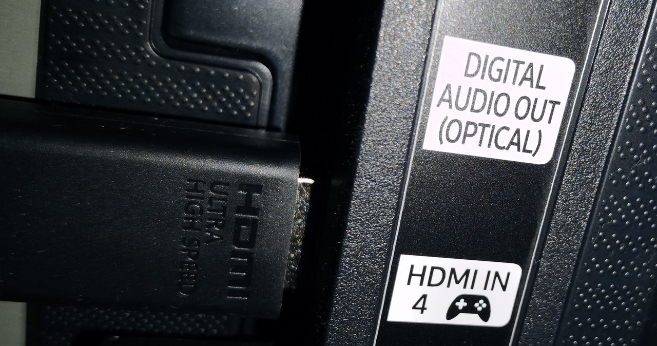 Port HDMI 2.1 pozostaje najważniejszym sojusznikiem nowych konsol - jego symbol to gamepad /INTERIA.PL