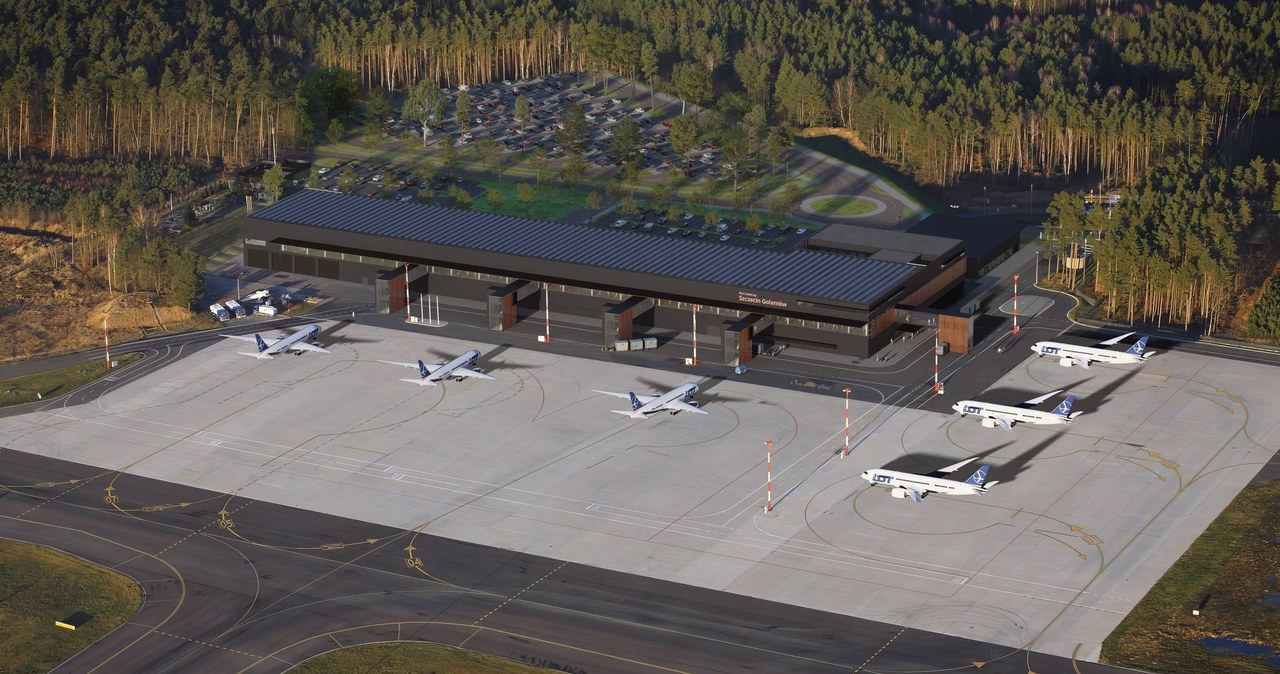 Port lotniczy Szczecin-Goleniów (wizualizacja). /materiały prasowe