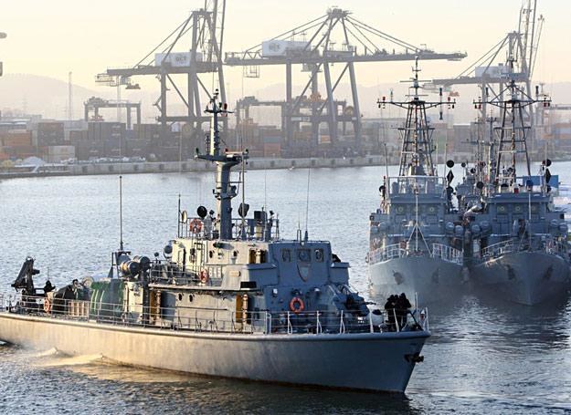 Port Marynarki Wojennej w Gdyni. Pierwszy z lewej ORP Śniardwy /fot. Łukasz Ostalski