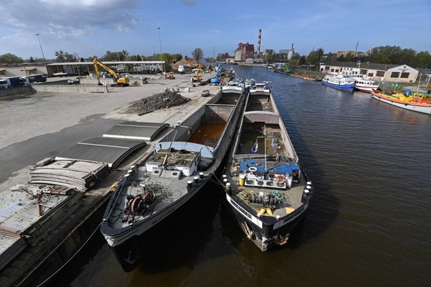 Port morski Elbląg na Żuławach Wiślanych, nad rzeką Elbląg, 6 bm. w Elblągu /Andrzej Jackowski /PAP