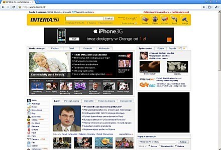 Portal INTERIA.PL oglądany oczami Google Chrome /INTERIA.PL