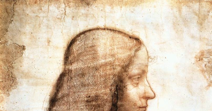 "Portret Isabelli d'Este" /Leonardo da Vinci /domena publiczna