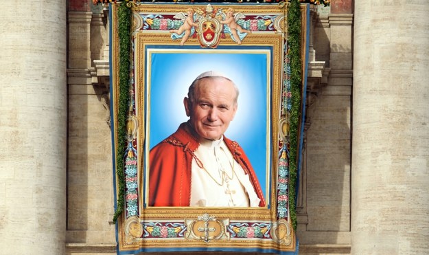 Portret Jana Pawła II odsłonięty podczas beatyfikacji /PAP/Radek Pietruszka    /PAP