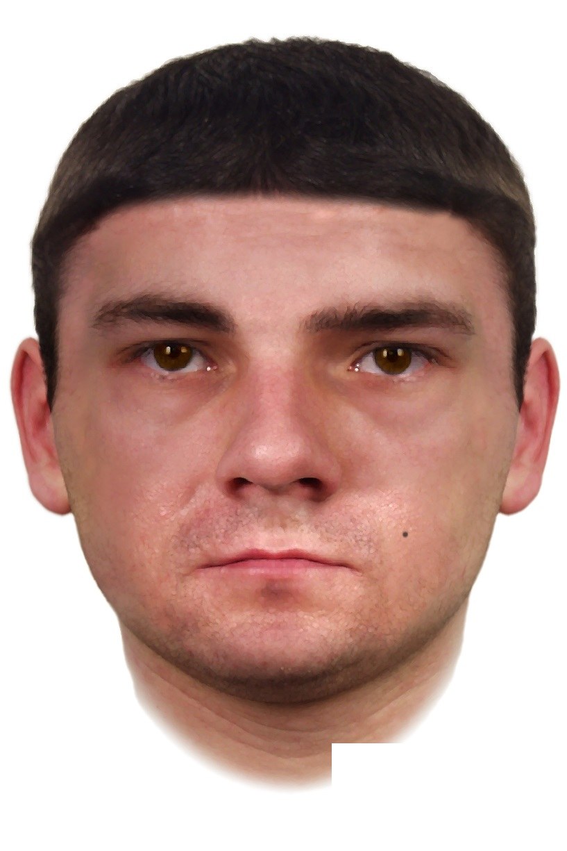 Portret pamięciowy poszukiwanego mężczyzny /Śląska policja /