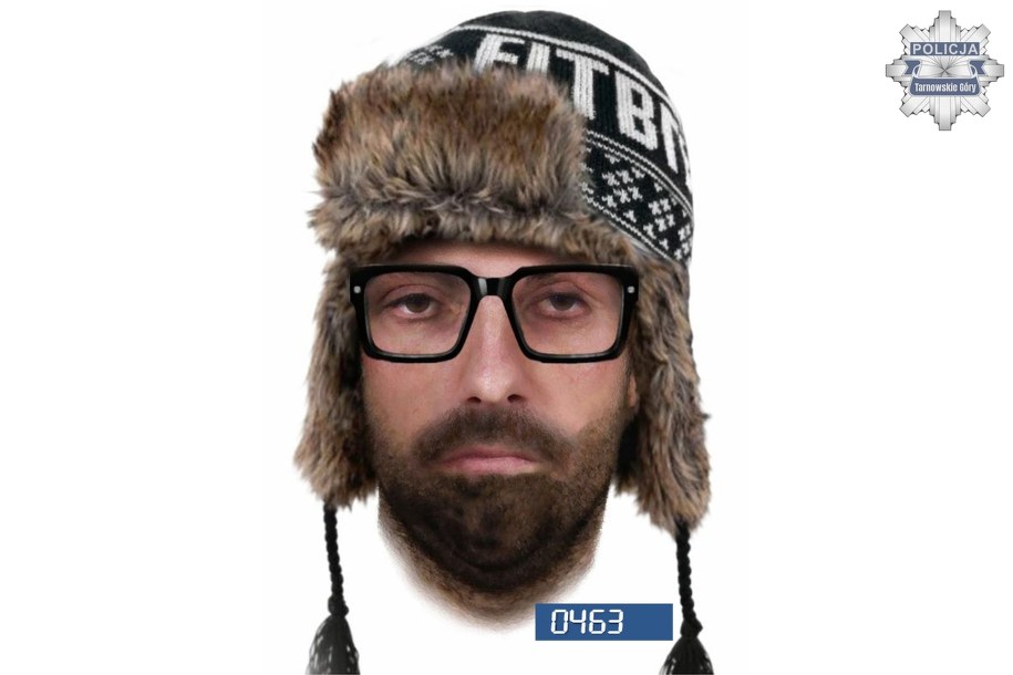 Portret pamięciowy poszukiwanego mężczyzny /Komenda Powiatowa Policji w Tarnowskich Górach