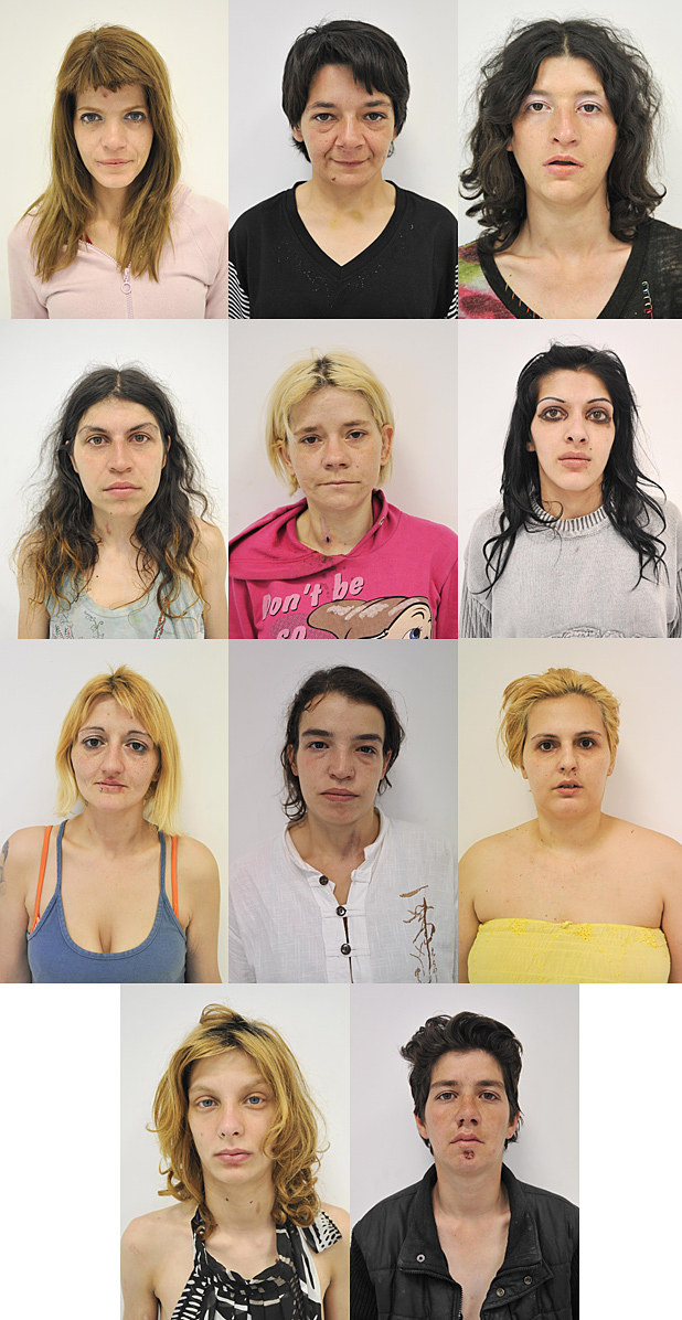 Portrety prostytutek zakażonych wirusem HIV /fot. Policja w Atenach /INTERIA.PL