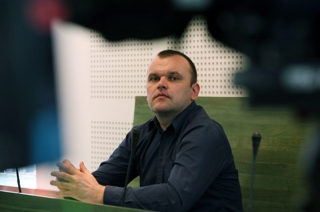 Porucznik Adam Boniakowski podczas rozprawy przed Sądem Najwyższym /Tomasz Gzell /PAP