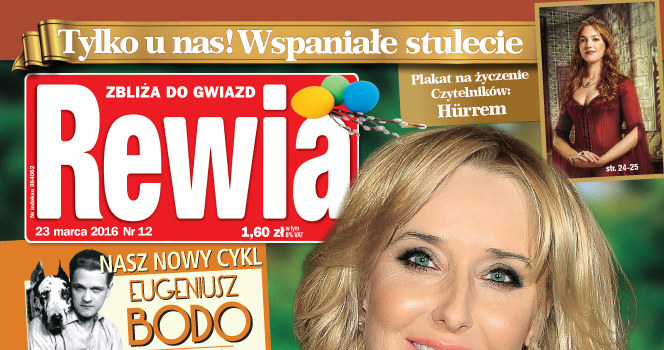 "Porwana" Agata Młynarska na okładce "Rewii" /Rewia