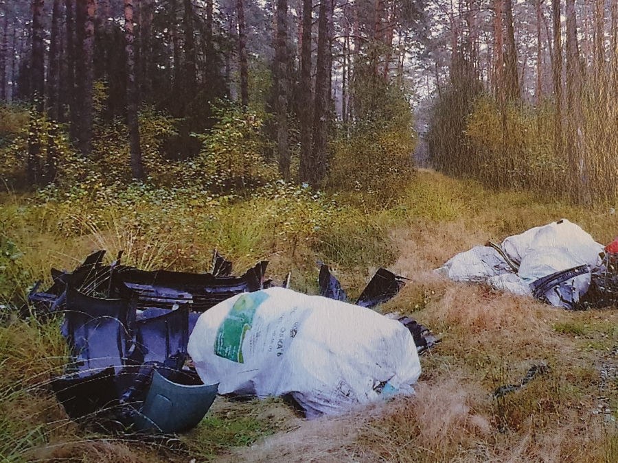 Porzucone części /Policja