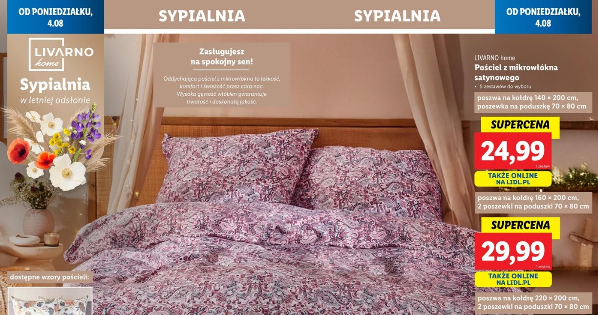 Pościel z mikrowłókna satynowego już od 24,99 zł w Lidlu! Zobacz nową ofertę sieci! /Lidl /INTERIA.PL