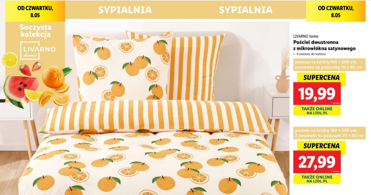 Pościel z mikrowłókna satynowego (Soczysta kolekcja LIVARNO home) /Lidl /INTERIA.PL