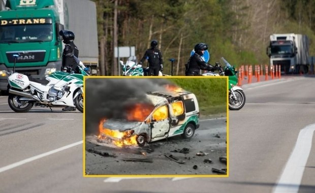 Pościg, strzelanina i wybuchy przy polskiej granicy. Zabójca z Rygi nie żyje