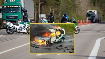 Pościg, strzelanina i wybuchy przy polskiej granicy. Zabójca z Rygi nie żyje