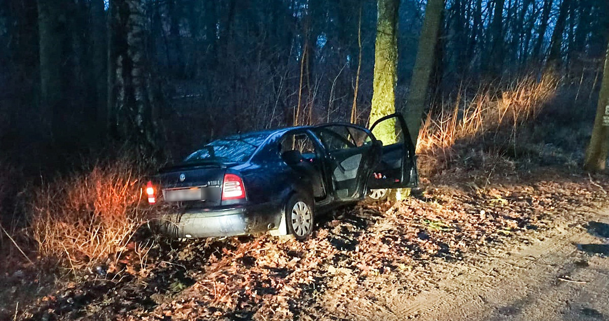 Pościg zakończył się, gdy 24-latek nie opanował samochodu /Informacja prasowa