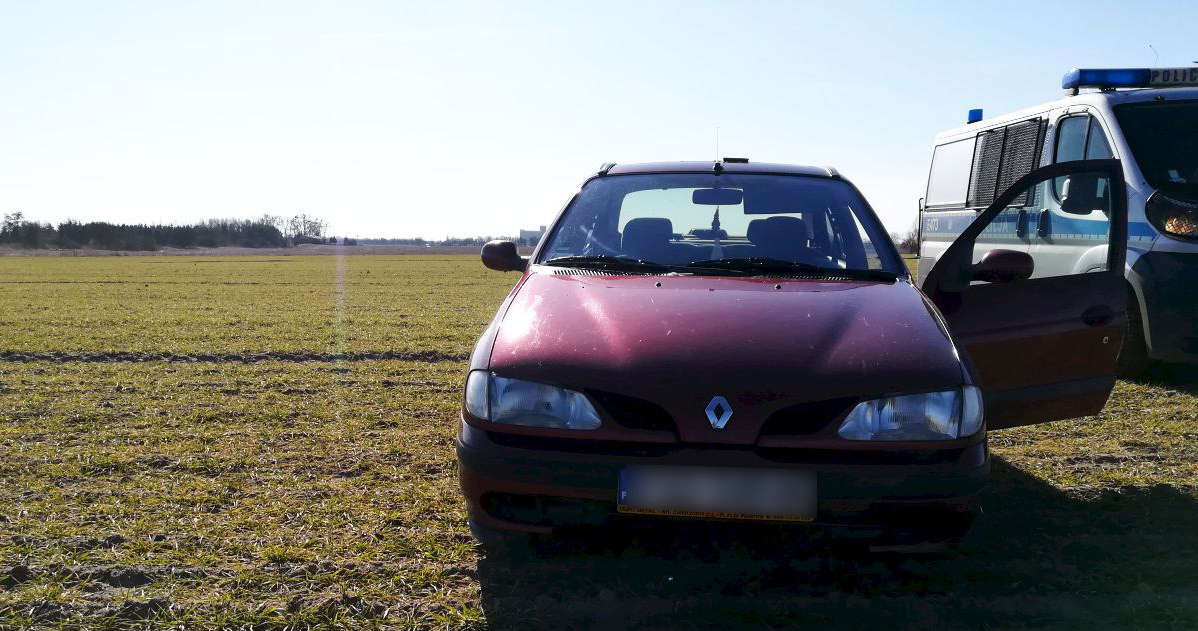 Pościg zakończył się w polu /Policja