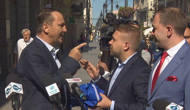 Poseł przerwał konferencję Sikorskiego. Ostre starcie przed kamerami 