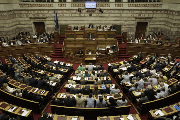 Posiedzenie greckiego parlamentu /PAP/EPA/YANNIS KOLESIDIS /PAP/EPA