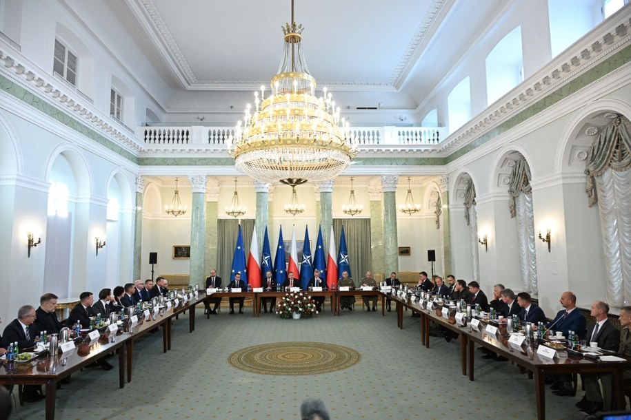 Posiedzenie Rady Bezpieczeństwa Narodowego w Pałacu Prezydenckim w Warszawie. /Radek Pietruszka /PAP