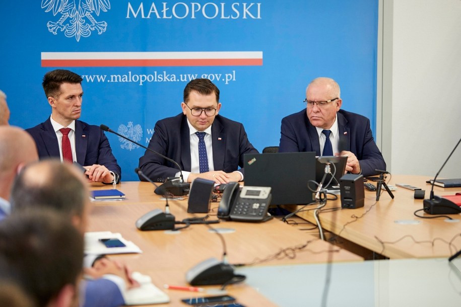 Posiedzenie Wojewódzkiego Sztabu Zarządzania Kryzysowego /Małopolski Urząd Wojewódzki /