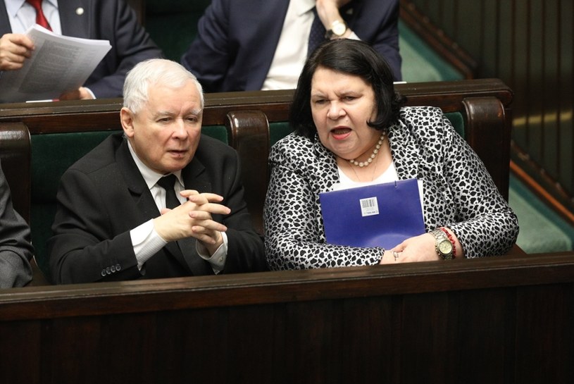 Posłanka Anna Sobecka i prezes PiS Jarosław Kaczyński /Tomasz Jastrzebowski/REPORTER /Reporter