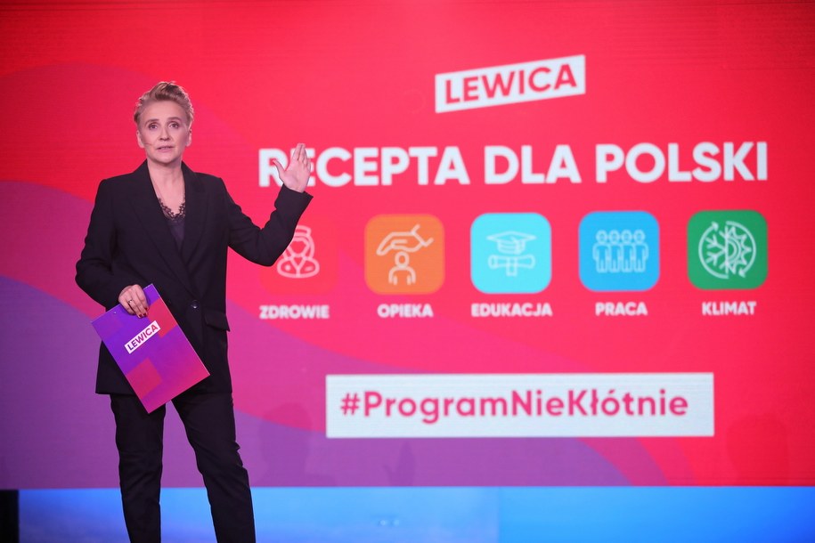 Posłanka Lewicy Joanna Scheuring-Wielgus podczas drugiej konwencji programowej Lewicy z cyklu "Zrobimy to lepiej" pod hasłem "Recepta dla Polski" /Wojciech Olkusnik  /PAP
