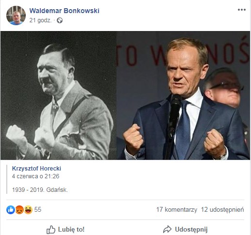 Post udostępniony na Facebooku przez senatora Bonkowskiego /facebook.com