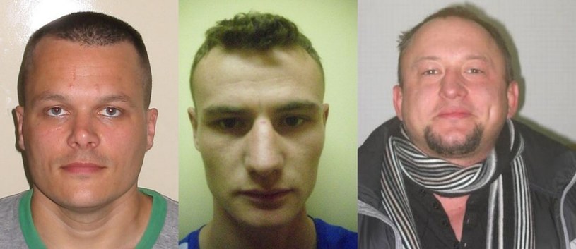 Poszukiwani: 39-letni Robert Böttcher, 23-letni Marcin Piechocki i 40-letni Bartosz Śmiśniewicz /Policja