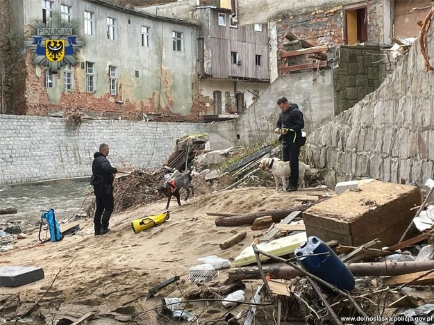 Poszukiwania zaginionej podczas powodzi 77-latki w powiecie kłodzkim /Dolnośląska Policja /Policja