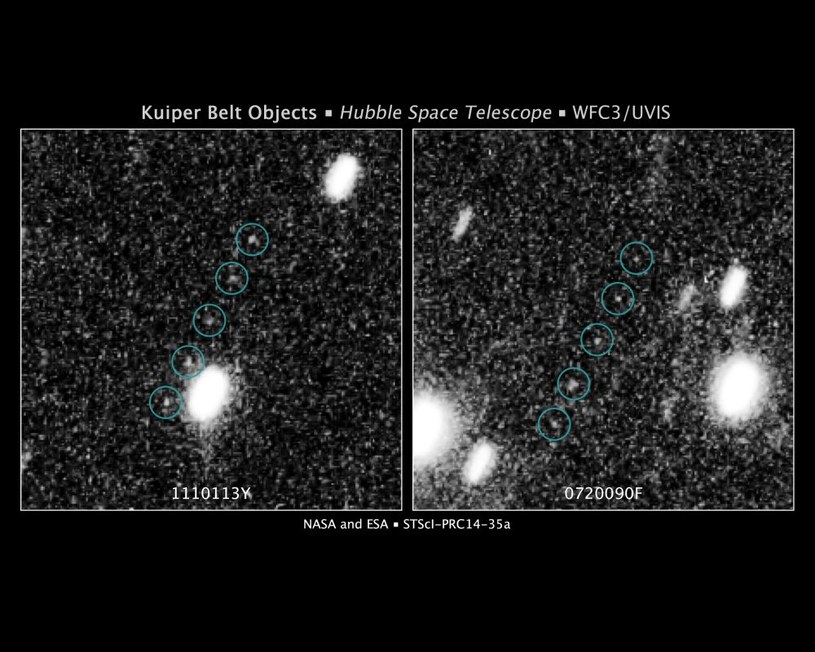 Potencjalni kandydaci znalezieni przez Teleskop Hubble dla misji New Horizons /NASA