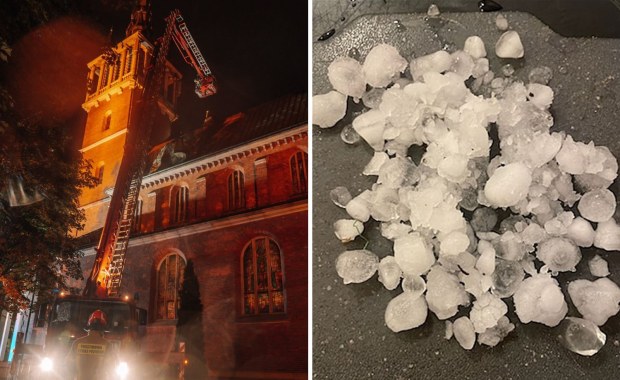 Potężne burze nad Polską. Uszkodzony dach bazyliki, zalane posesje 