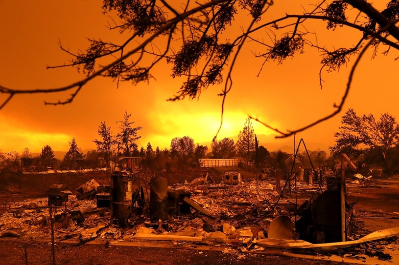 Potężne pożary w miejscowości Redding w Usa /JUSTIN SULLIVAN / GETTY IMAGES NORTH AMERICA /AFP