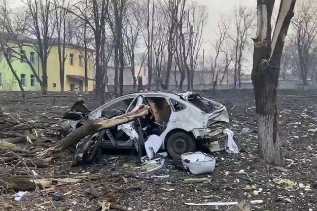 Potężne zniszczenia w Mariupolu /Siły Zbrojne Ukrainy /PAP/EPA