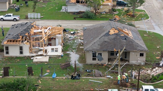 Potężne zniszczenia w stanie Teksas /ADAM DAVIS /PAP/EPA