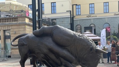 Potężny byk w centrum Katowic. Na Dworcowej stoi wyjątkowa rzeźba