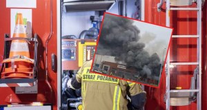 Potężny pożar chińskiego marketu. Trwa akcja strażaków 