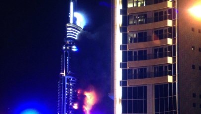 Potężny pożar hotelu w Dubaju. Są ranni