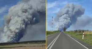 Potężny pożar na Lubelszczyźnie. Kilkuset strażaków walczy z ogniem