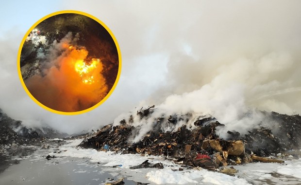 Potężny pożar składowiska w Bełżycach. Strażacy przekazali nowe informacje