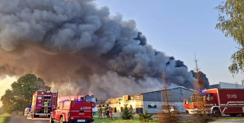 Potężny pożar w Małopolsce. "Dynamika jest ogromna"