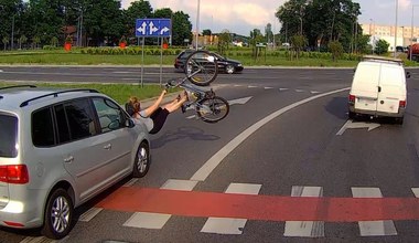 Potrącenie rowerzystki na przejeździe