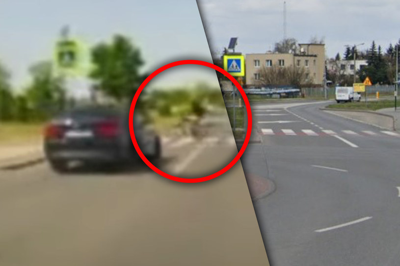 Potrącił rowerzystę i uciekł. Młody kierowca BMW był pijany/Google Stree View/Facebook Kiełpiński Konkretnie/zrzut ekranu /