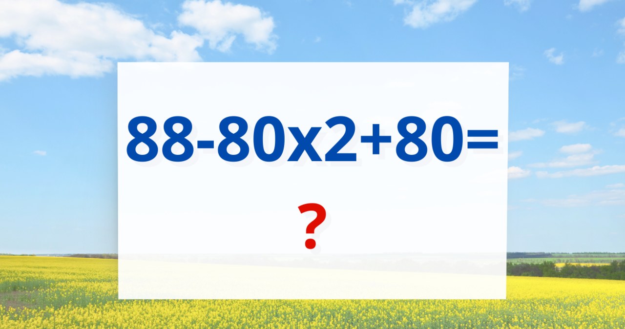 Potrafisz podać wynik zagadki matematycznej? /Canva Pro