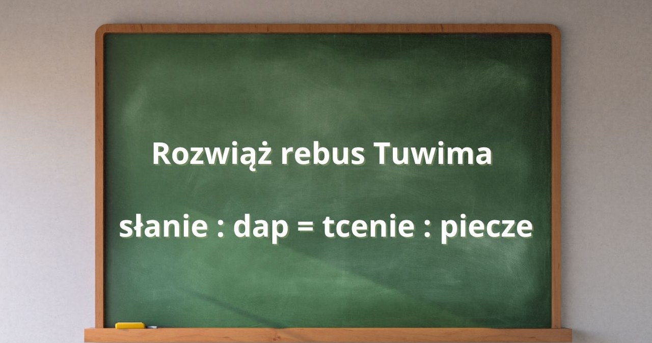 Potrafisz rozwiązać rebus Tuwima? /Canva Pro