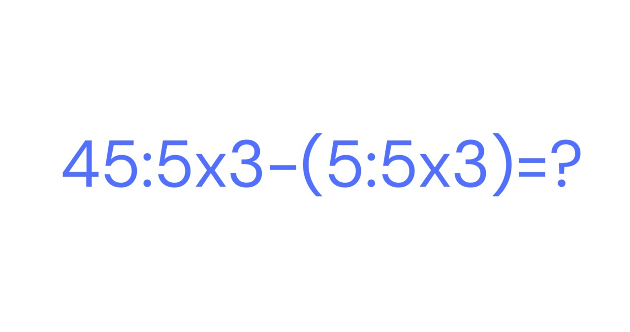 Potrafisz rozwiązać równanie: 45:5×3-(5:5×3)=? /CanvaPro /materiał zewnętrzny