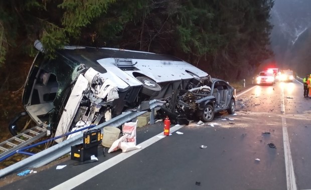 Poważny wypadek autokaru na Słowacji